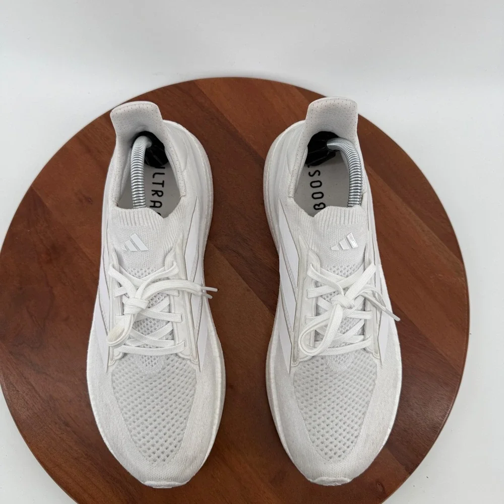 Adidas Ultraboost 5X Knit Upper Road Running Shoes Triple White JH7252  Women 11
